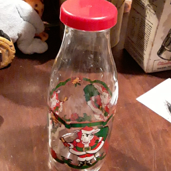 Christmas  milk bottle Other - SANTA  COW MILK BOTTLE.